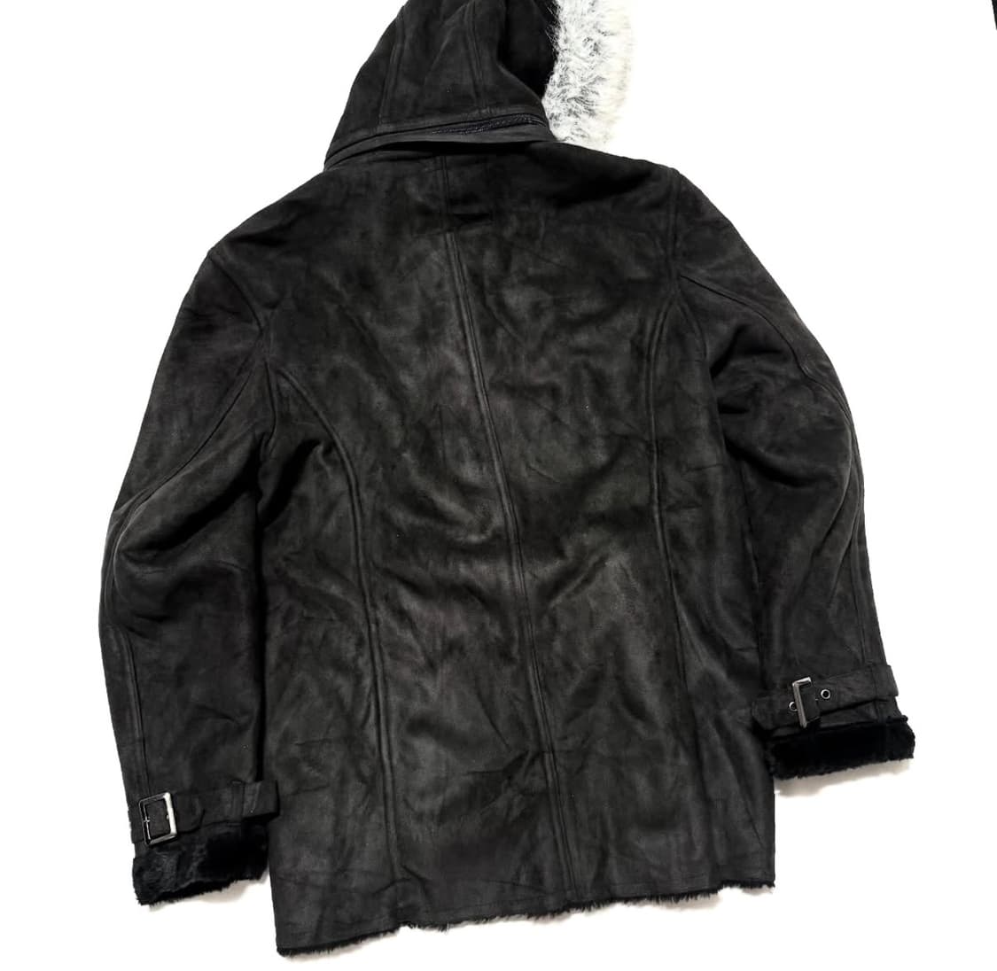 Roushatte - 무통 후디드 코트 자켓 상품이미지4