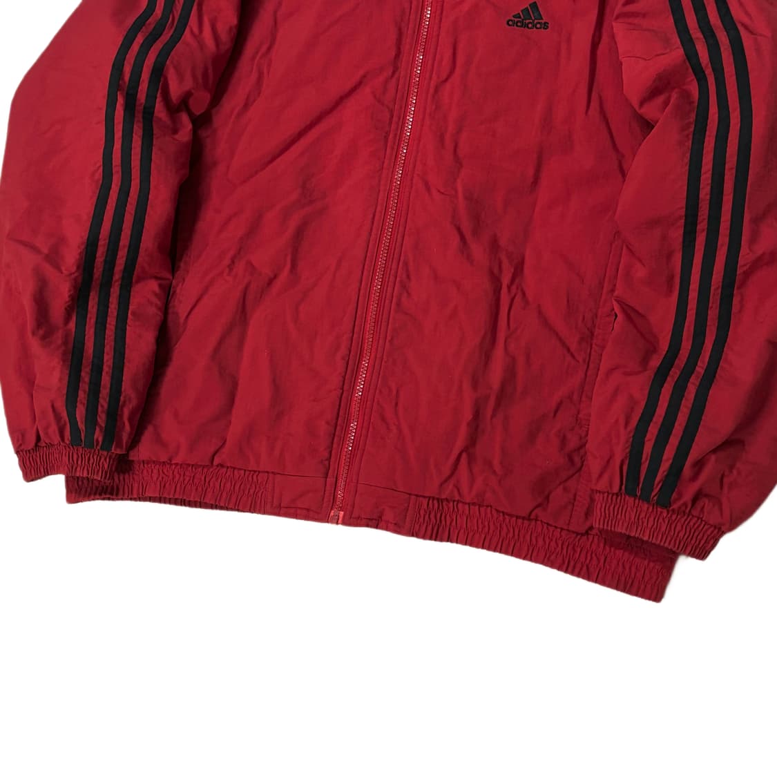 XL 아디다스 점퍼 올드스쿨 누빔 레드 빨검   상품이미지3