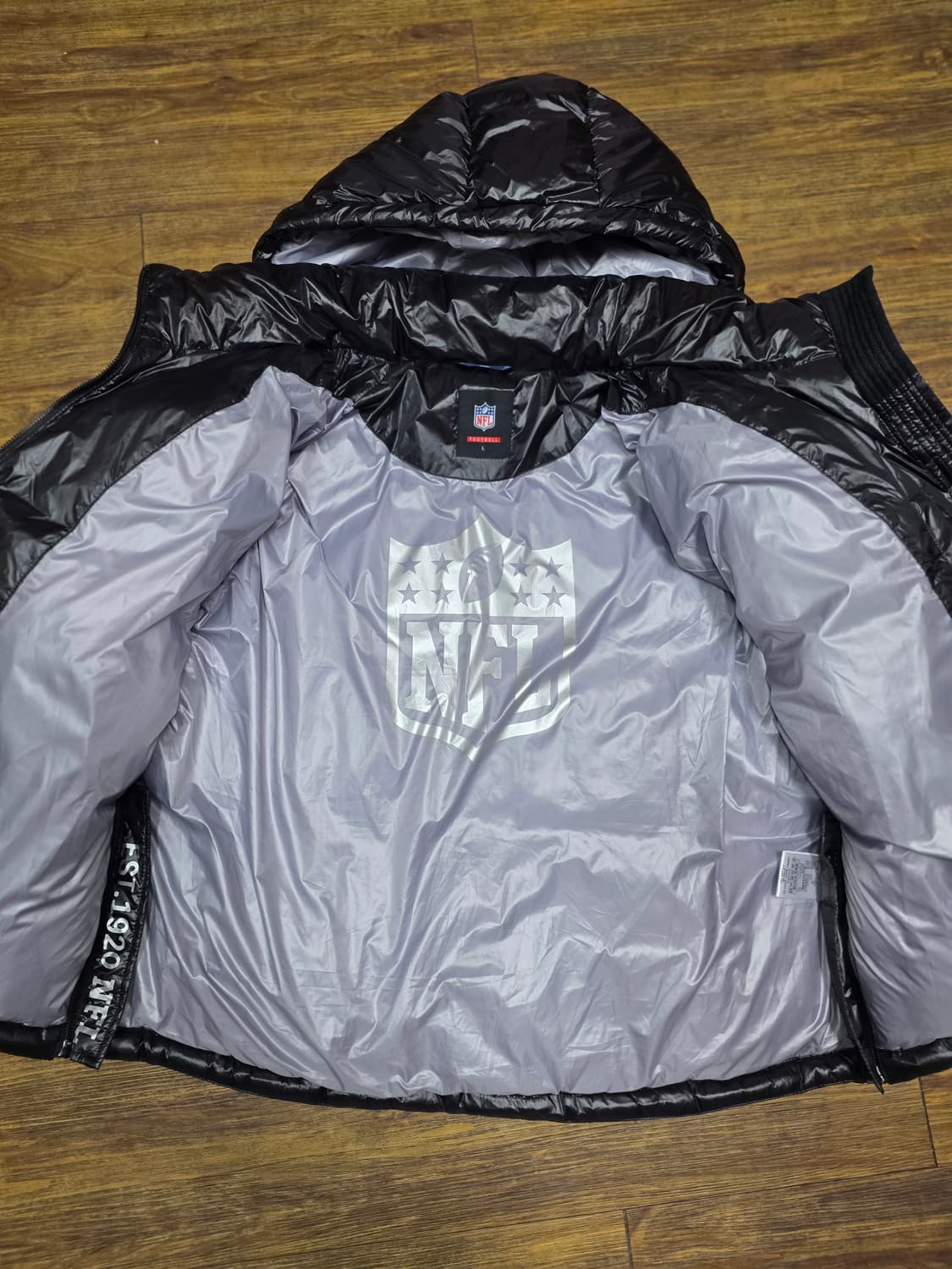 NFL 블랙 글로시 여성 숏패딩 상품이미지7