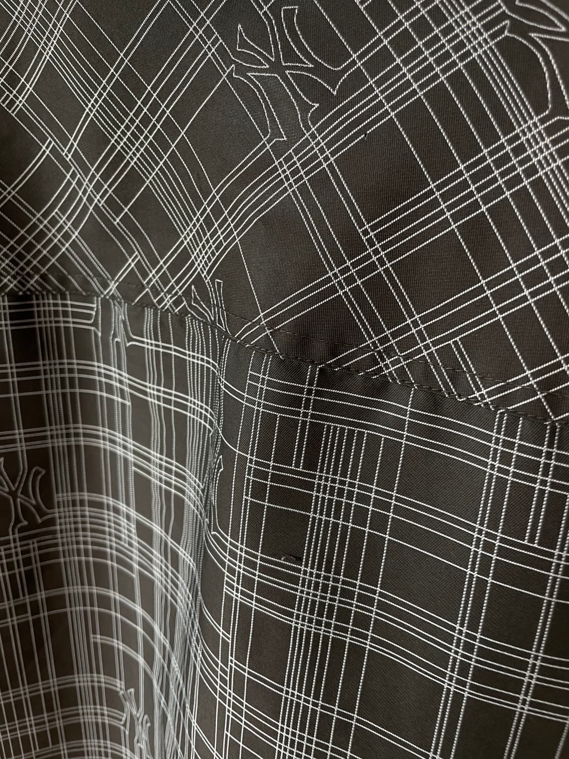 (100) MLB 양키스 브라운 체크 패디드 후드 자켓 상품이미지7