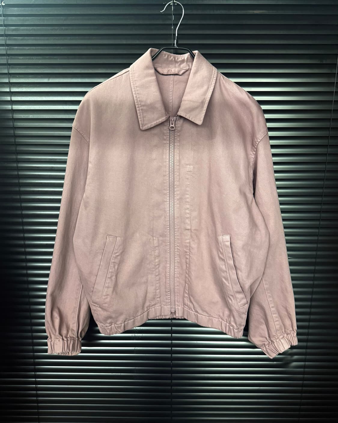 유니클로U 르메르 콜라보 핑크 코튼 워크 봄버 자켓 블루종 M 95 비죠 상품이미지5