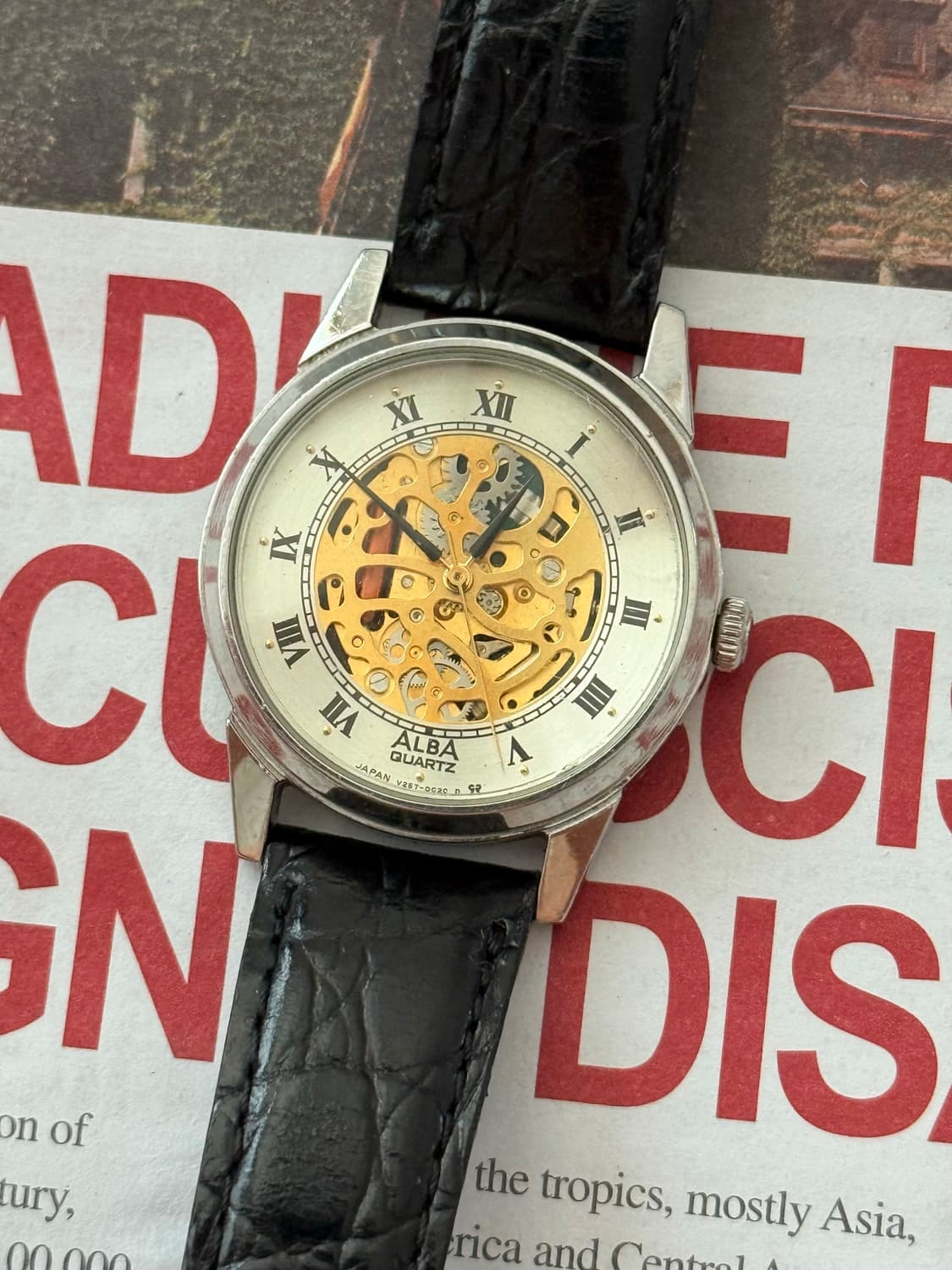Seiko 세이코 ALBA 쿼츠 스켈레톤 1987 상품이미지1