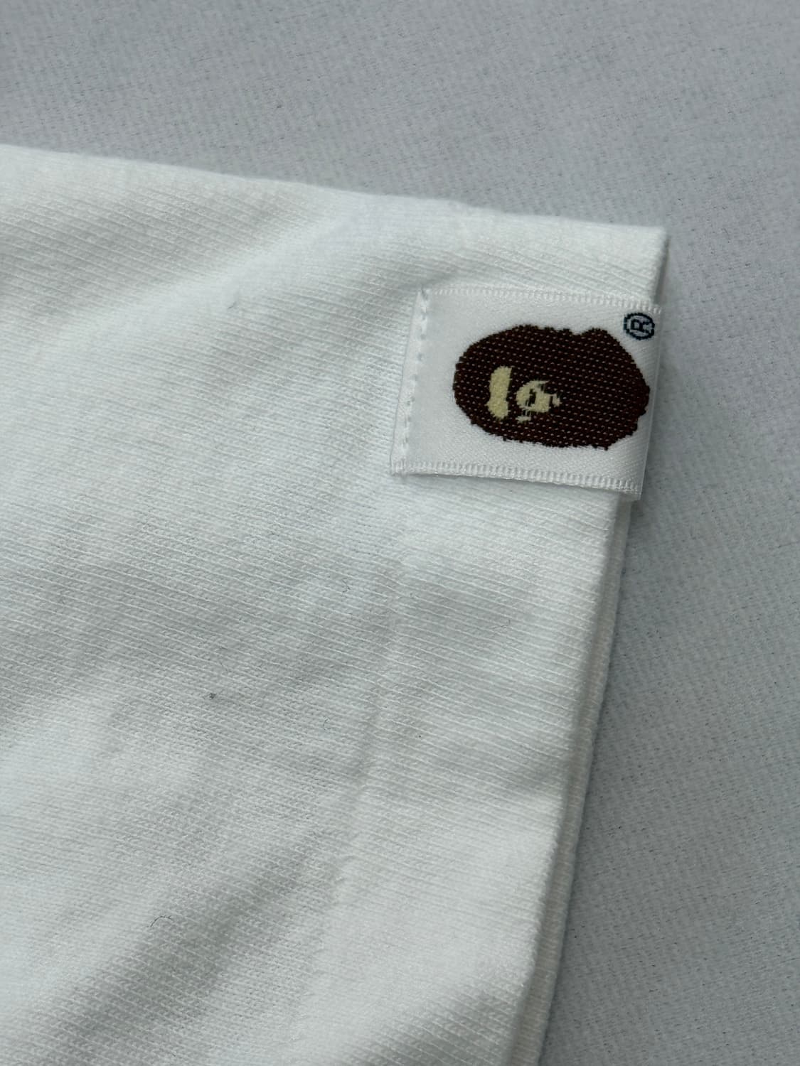 베이프 컬러 카모 컬리지 티셔츠 화이트 퍼플 M 반팔 상품이미지4