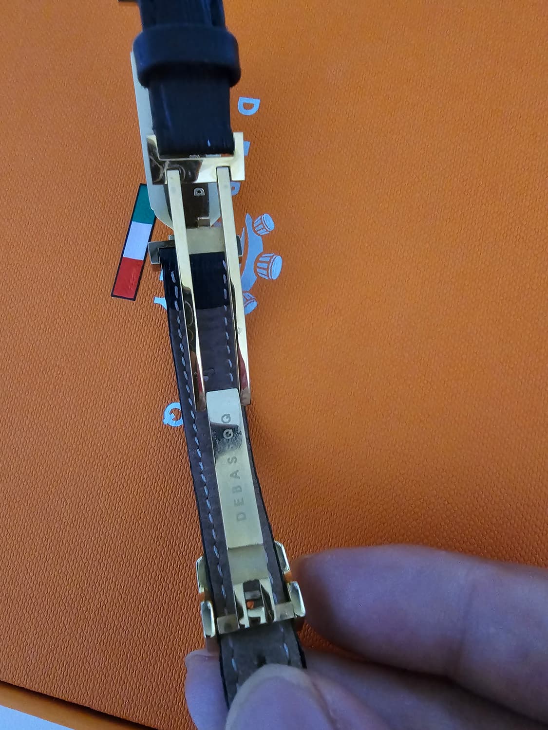 드바스크 가죽 금장 팔찌(free/공용) 상품이미지5