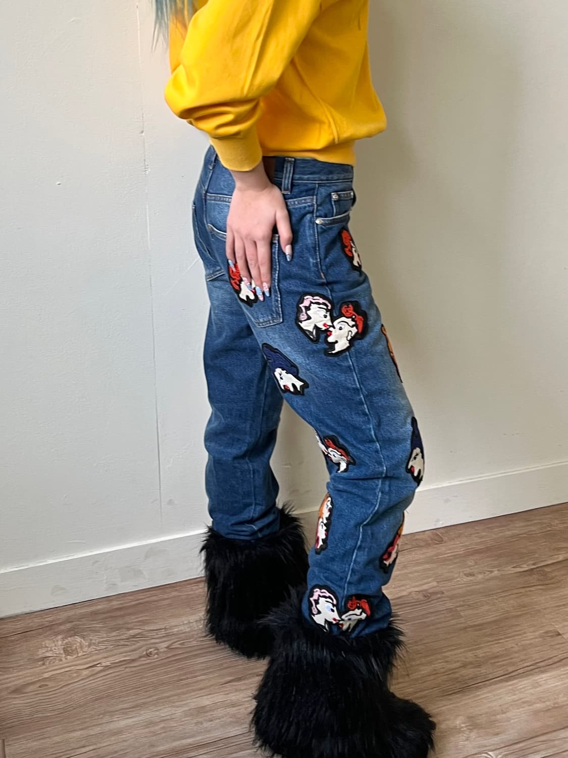 MSGM 페이스 패치 데님진 상품이미지8