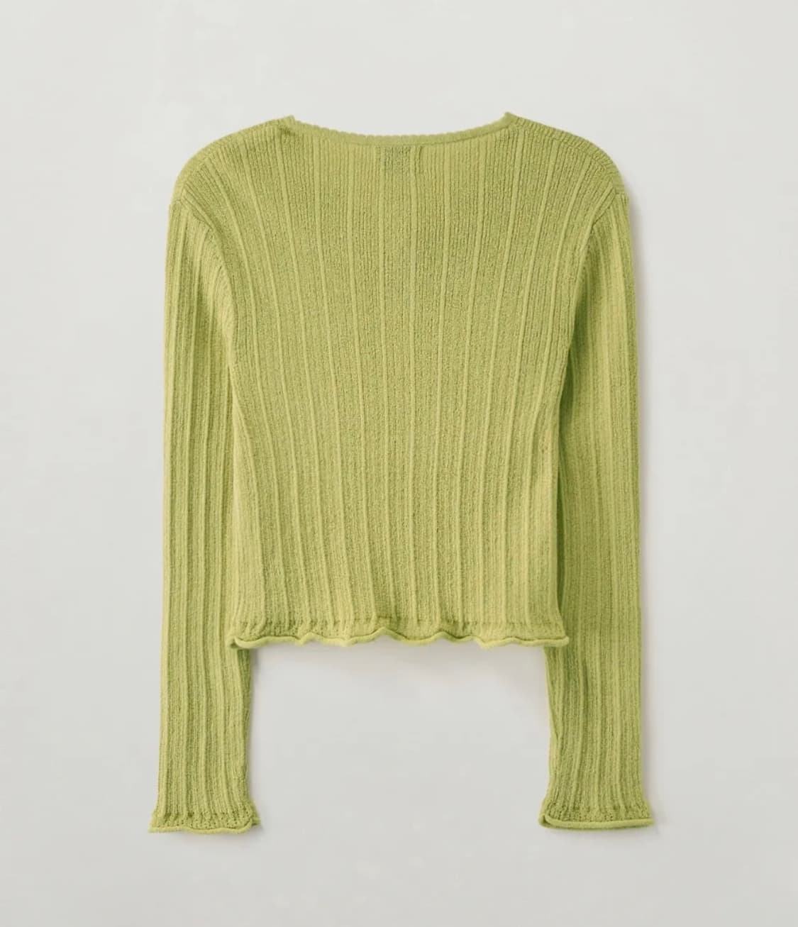 세터 satur 시어 롱 슬리브 크롭 가디건 올리브 그린(새상품) 상품이미지2