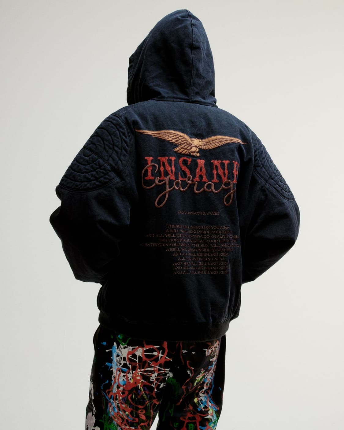 인세인개러지 후드 워크자켓 블랙 상품이미지3