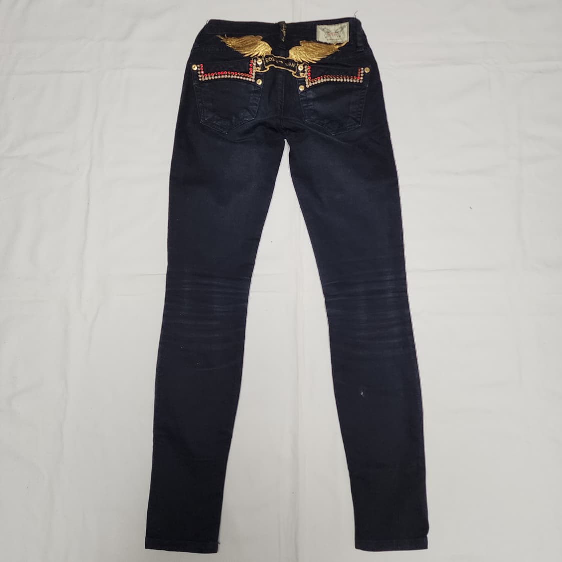 Robin's Jean Y2k 갸루 스터드 윙 블랙 팬츠 상품이미지2