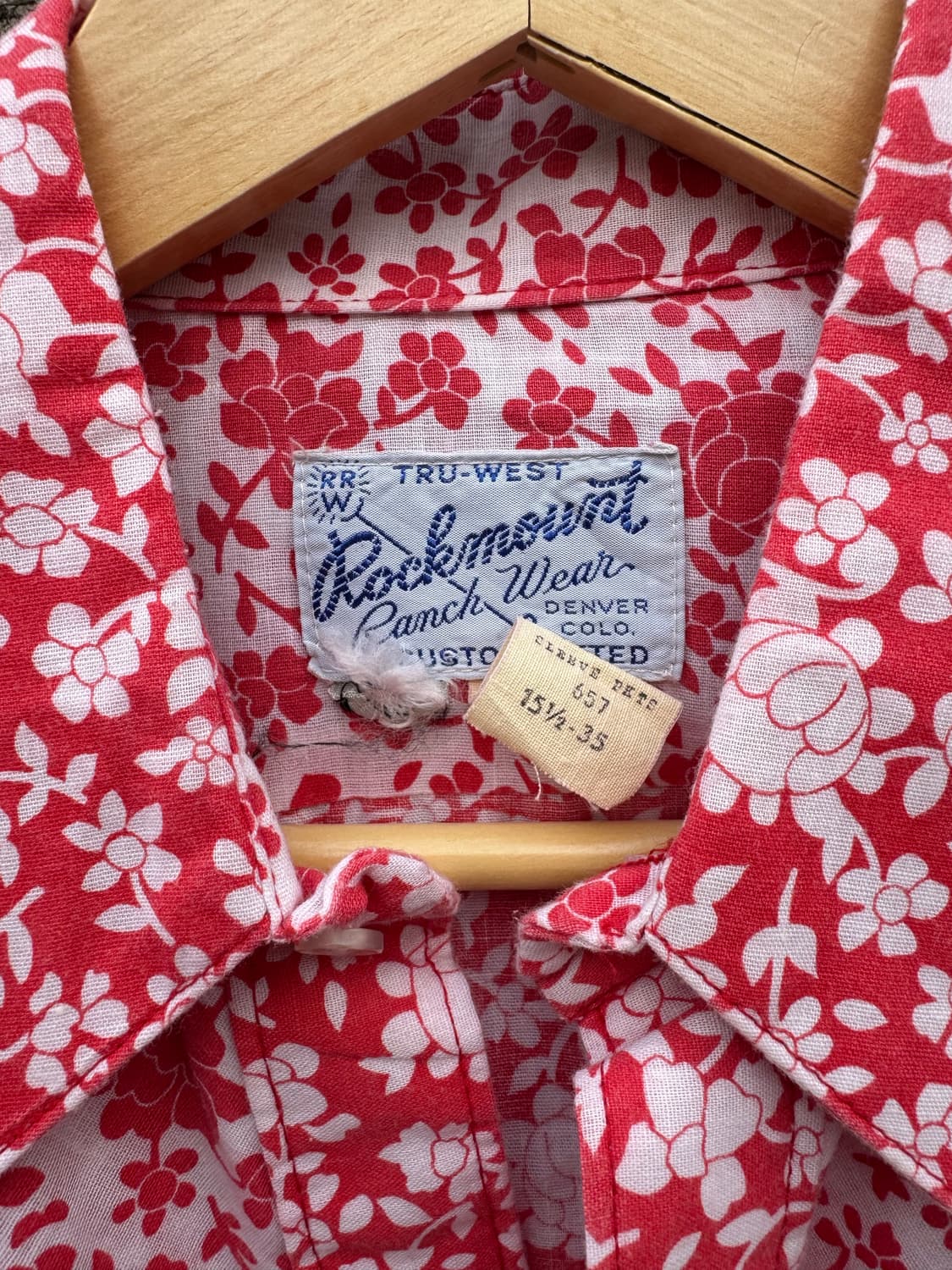 70s 락마운트 빈티지 플라워 패턴 웨스턴 셔츠  상품이미지6