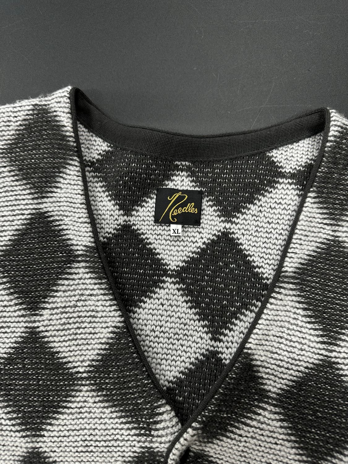 니들스 다이아몬드 패턴 니트 가디건 상품이미지5