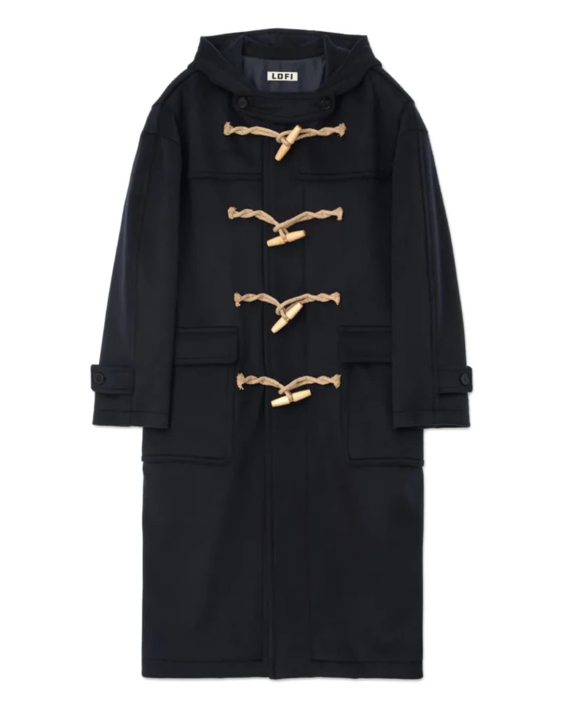 로파이 오버핏 스테디 더플코트 블랙 상품이미지2