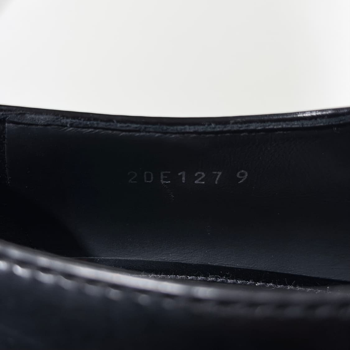 (A/9) / 프라다 초콜릿 브러시드 레더 가죽 로퍼 블랙 상품이미지9