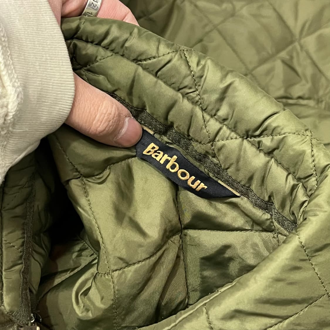  바버 배색 퀼티드 자켓 y15403 상품이미지7