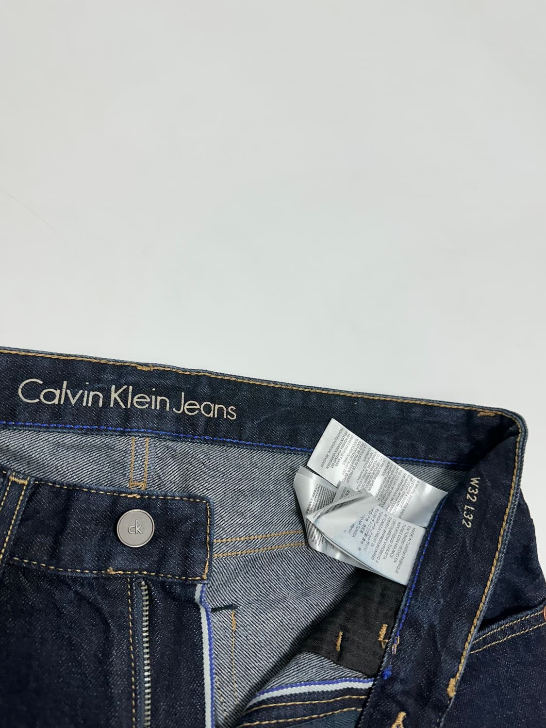 캘빈클라인 스트레이트 테이퍼드 데님 팬츠 진청바지 상품이미지5