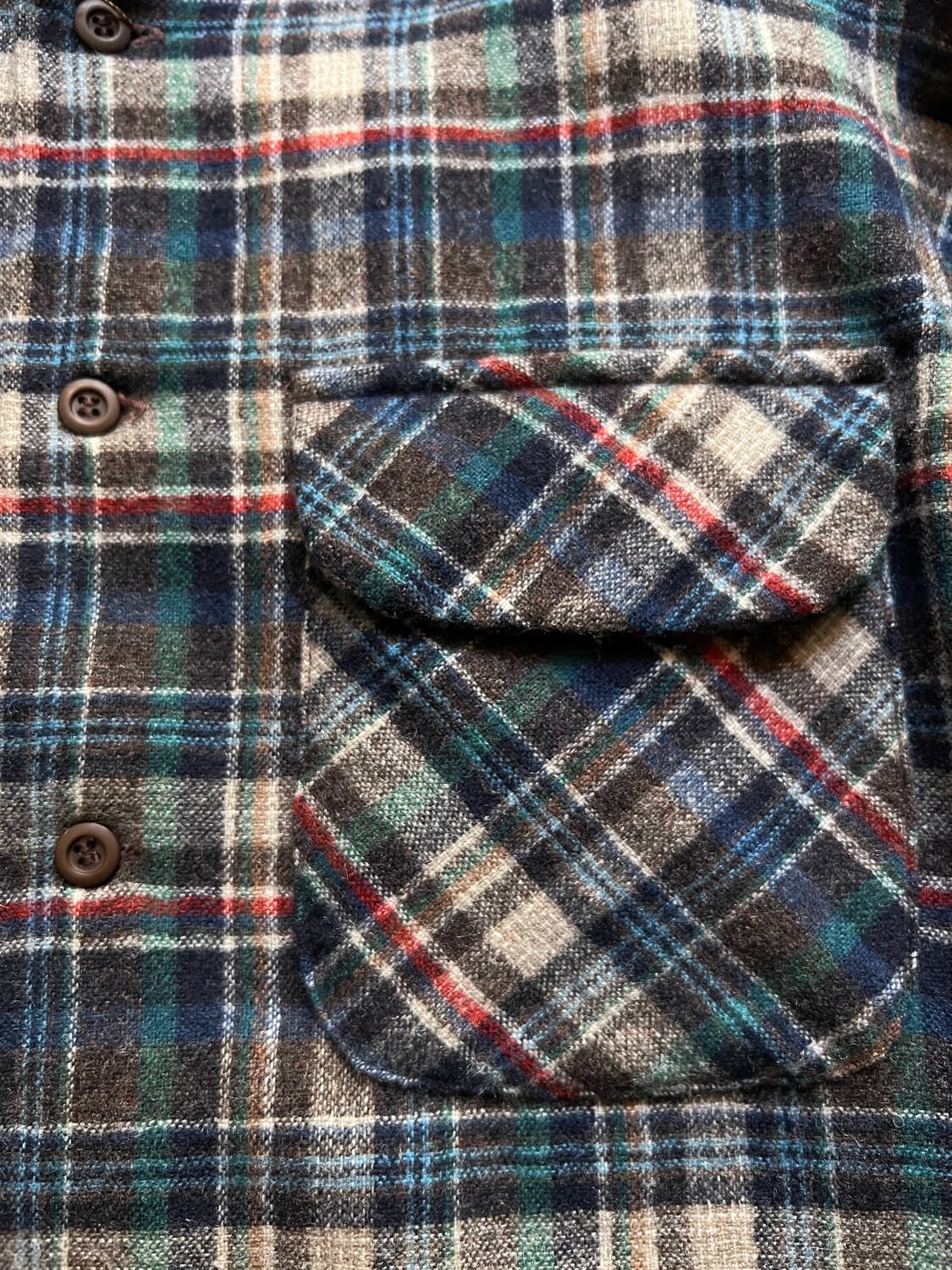 [M]펜들턴 Made in USA 퓨어 버진 울 타탄체크 셔츠 상품이미지3