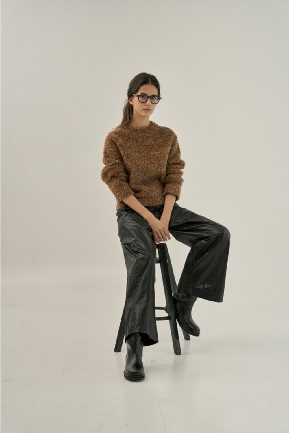 게드 GED 라운드 부클 니트 상품이미지2