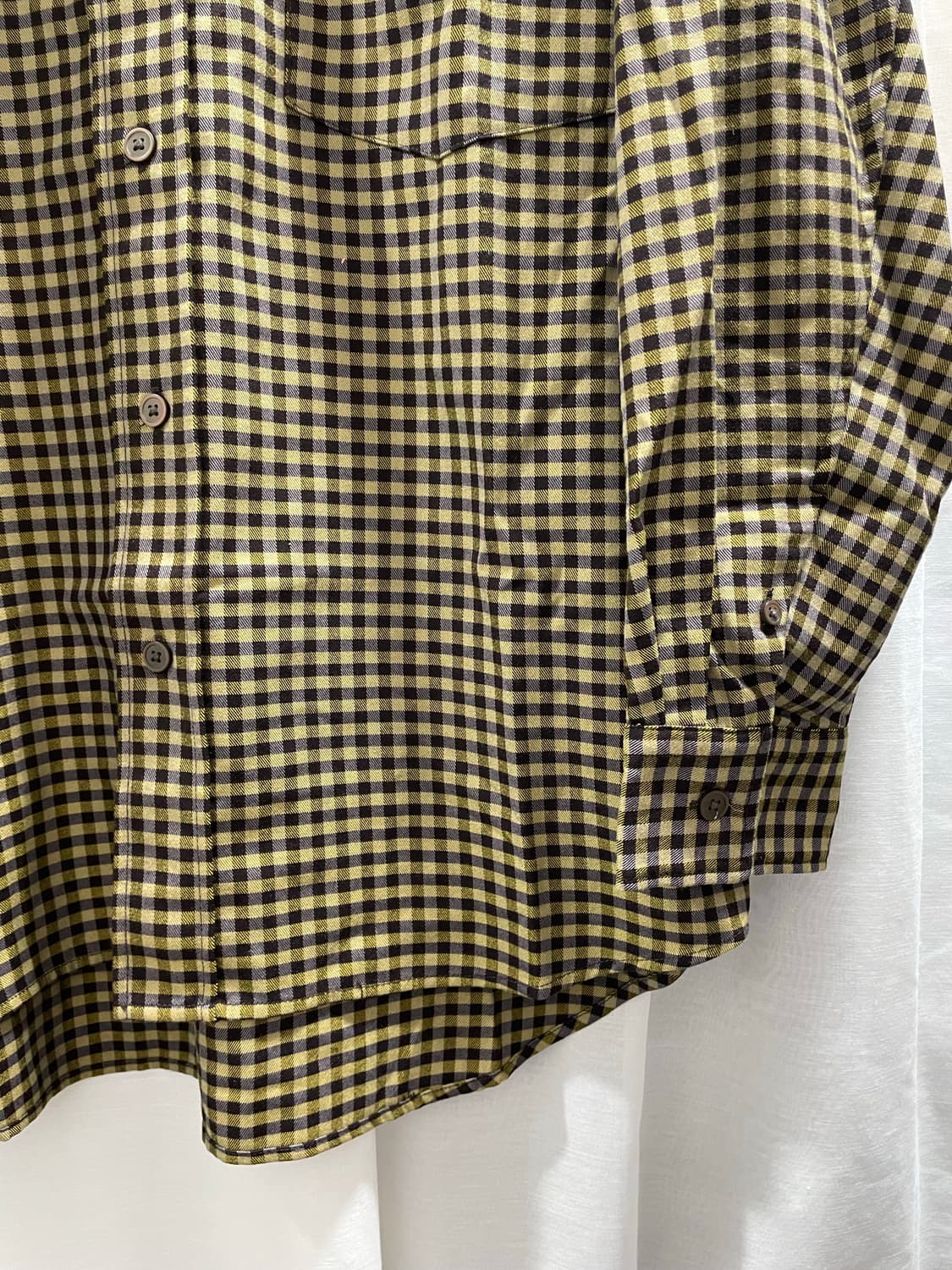 유니클로U/ 트윌오버사이즈셔츠 옐로우/ S 상품이미지4