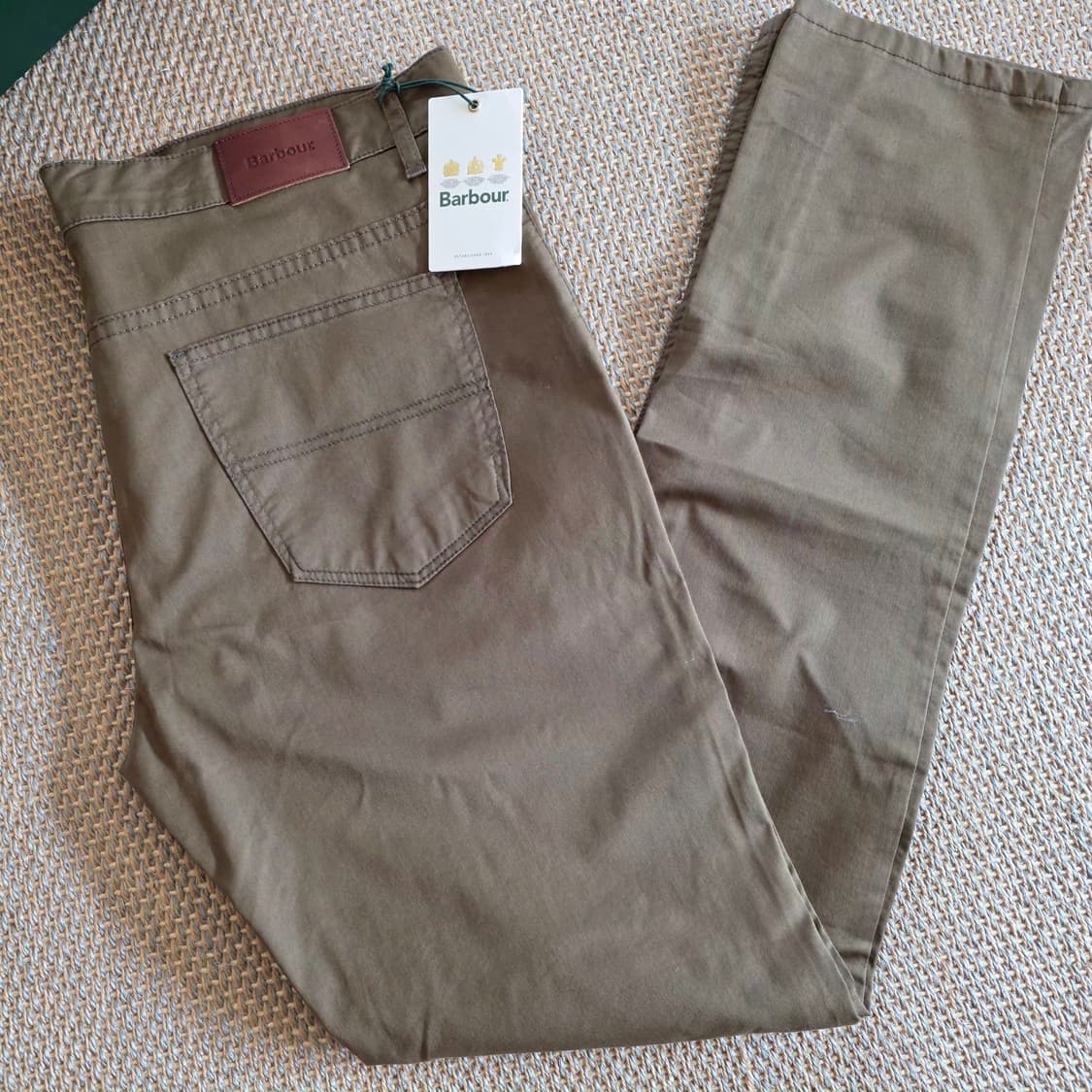Barbour 바버 스페니시 초경량 폽플린 최상급 코튼 치노 카키 팬츠 상품이미지1