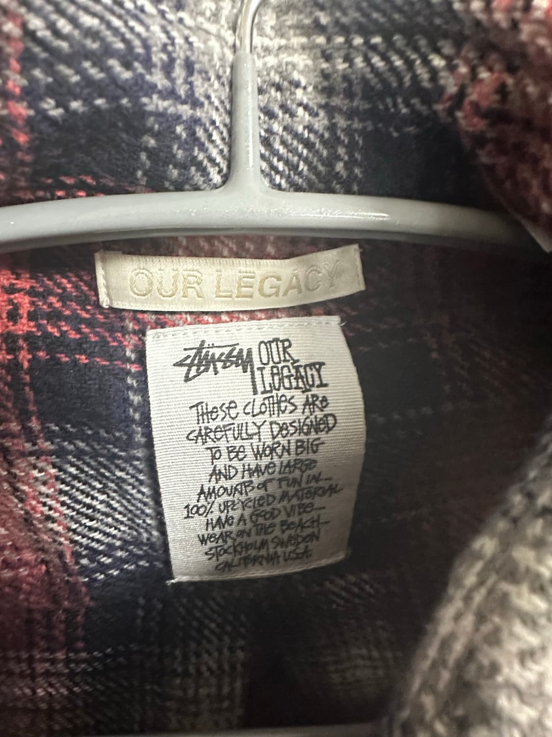 스투시 x 아워레가시 워크샵 체크셔츠 상품이미지2