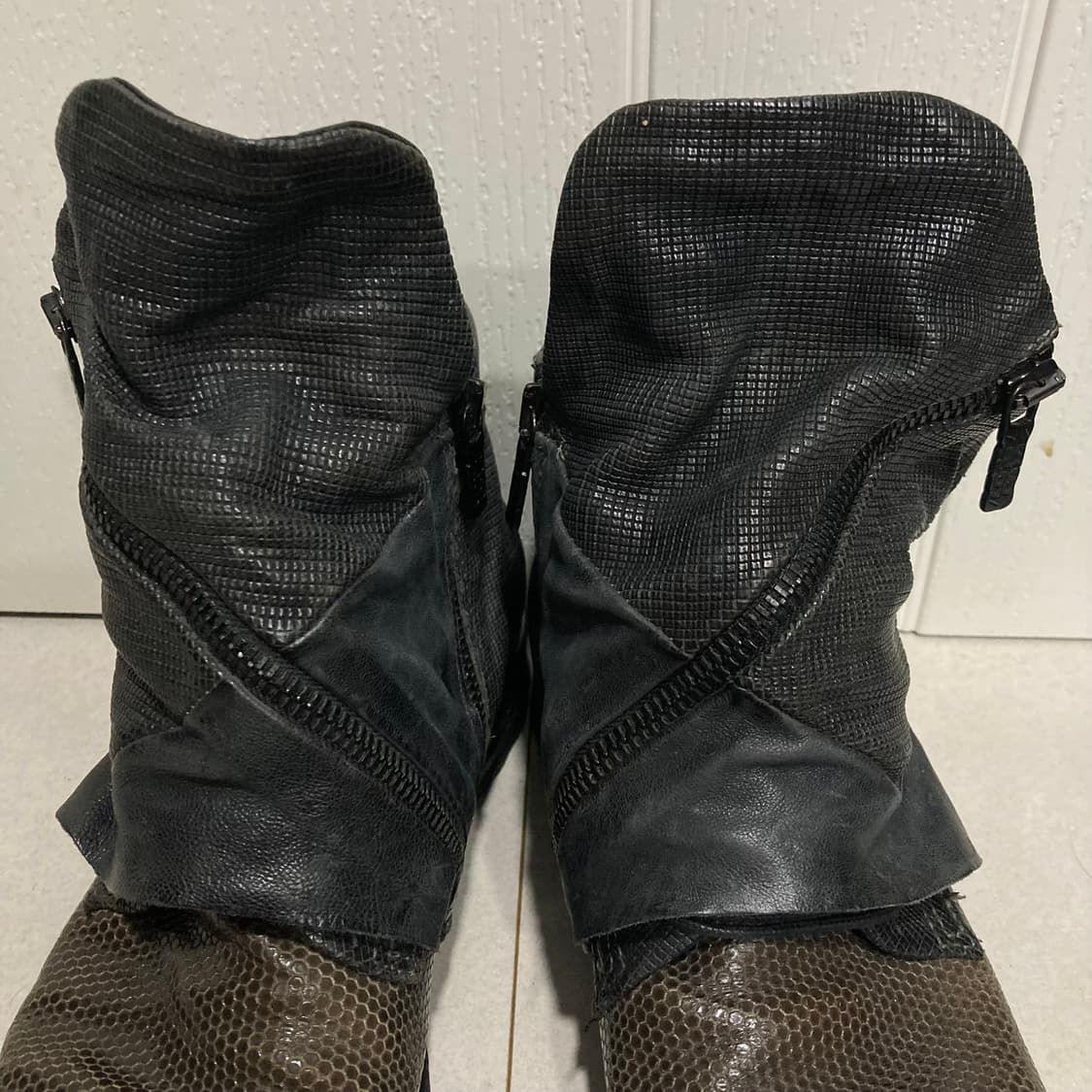 A.S.98 드레이프 랩 레더 부츠 상품이미지5