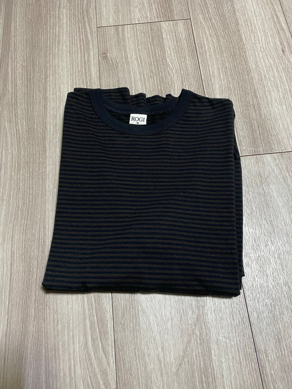 로기 스트라이프 롱 슬리브 브라운 M 상품이미지2