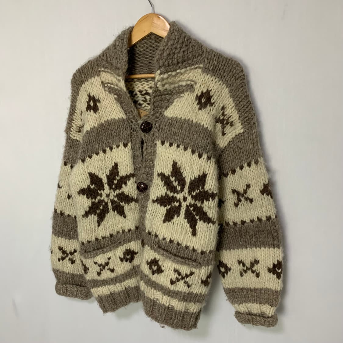 코위찬 코위챤 빈티지 노르딕 패턴 버튼 니트 스웨터 가디건 남녀공용 상품이미지3