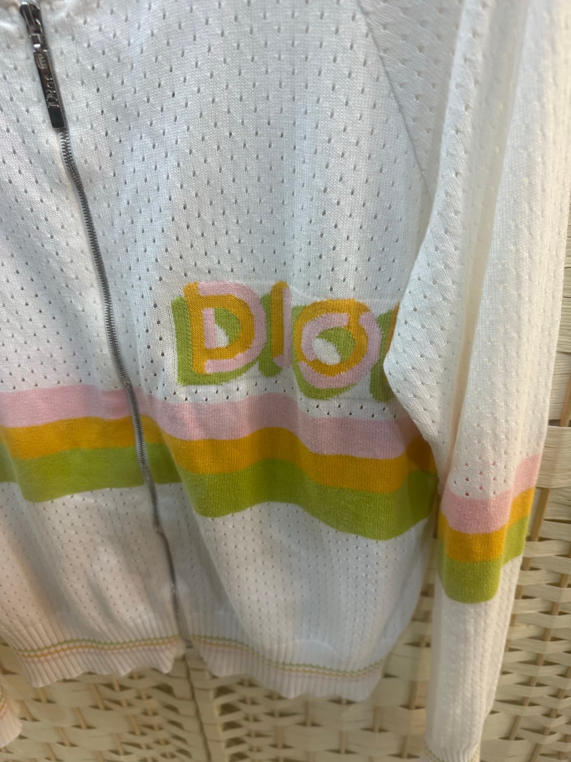 38/55-66 정품 디올 화이트 메쉬 로고집업 자켓 팝니다 상품이미지6