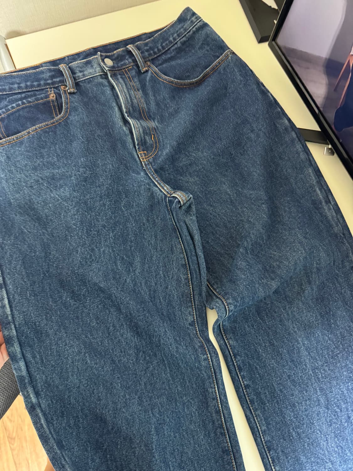XL) 디스이즈네버뎃 레귤러 데님팬츠 청바지 상품이미지1