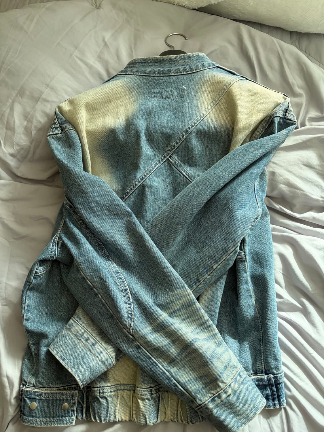 웨이비니스 오블리크 데님 레이서 자켓 1 상품이미지4