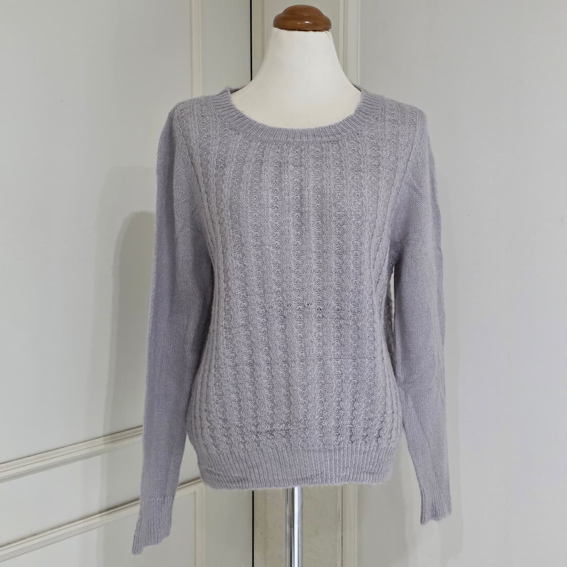 일본빈티지 earth)모리걸st 글리터 로맨틱 케이블니트스웨터 상품이미지3