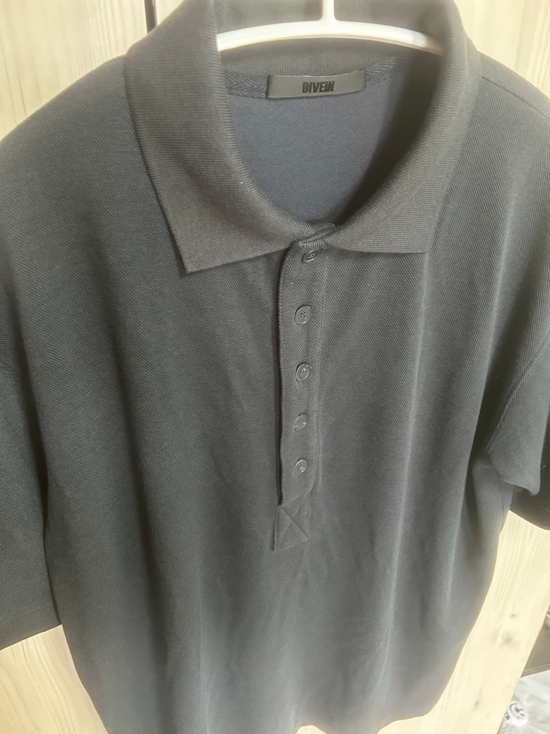 다이브인 REGULAR POLO CROP T-SHIRTS (NAVY) 상품이미지1