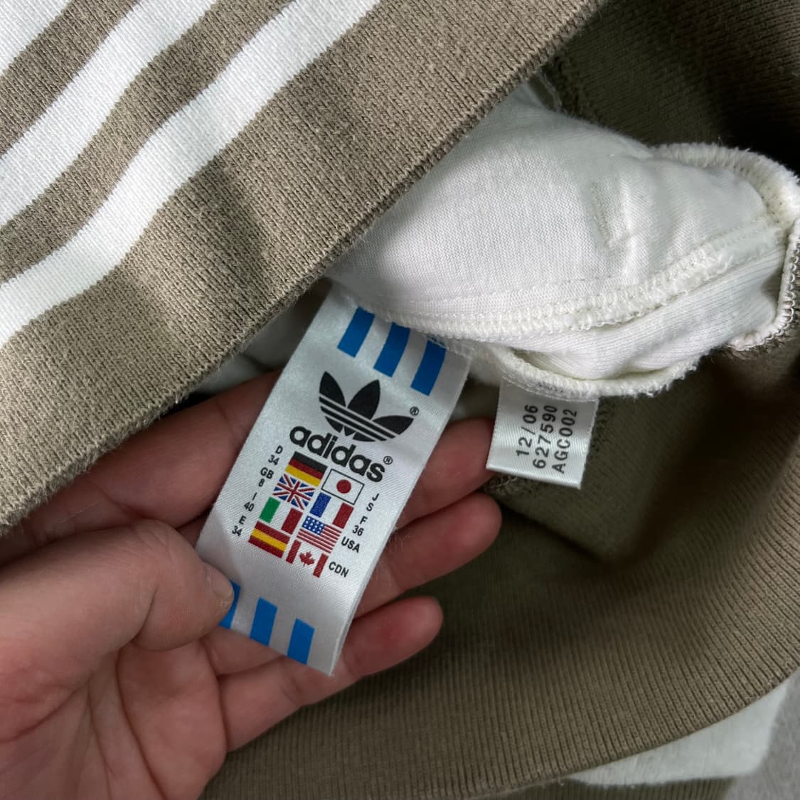 W 90 아디다스 흰갈 테리 트랙탑 져지 상품이미지6