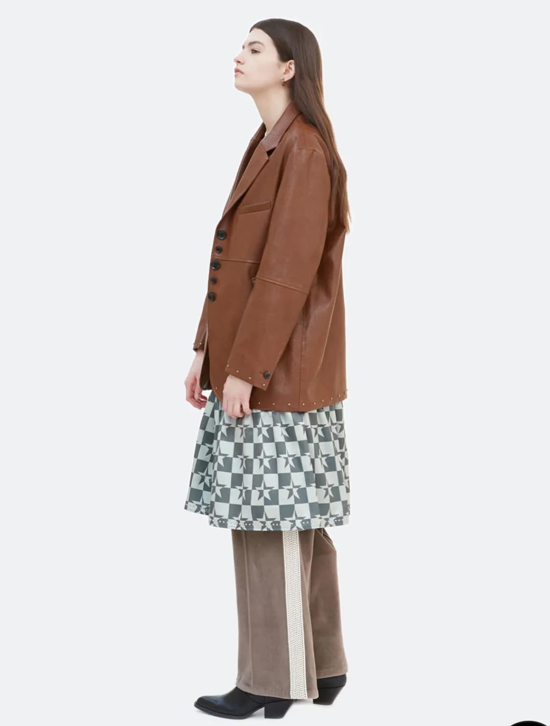 경 레더자켓 Oversize Studded Leather Jacket 상품이미지5