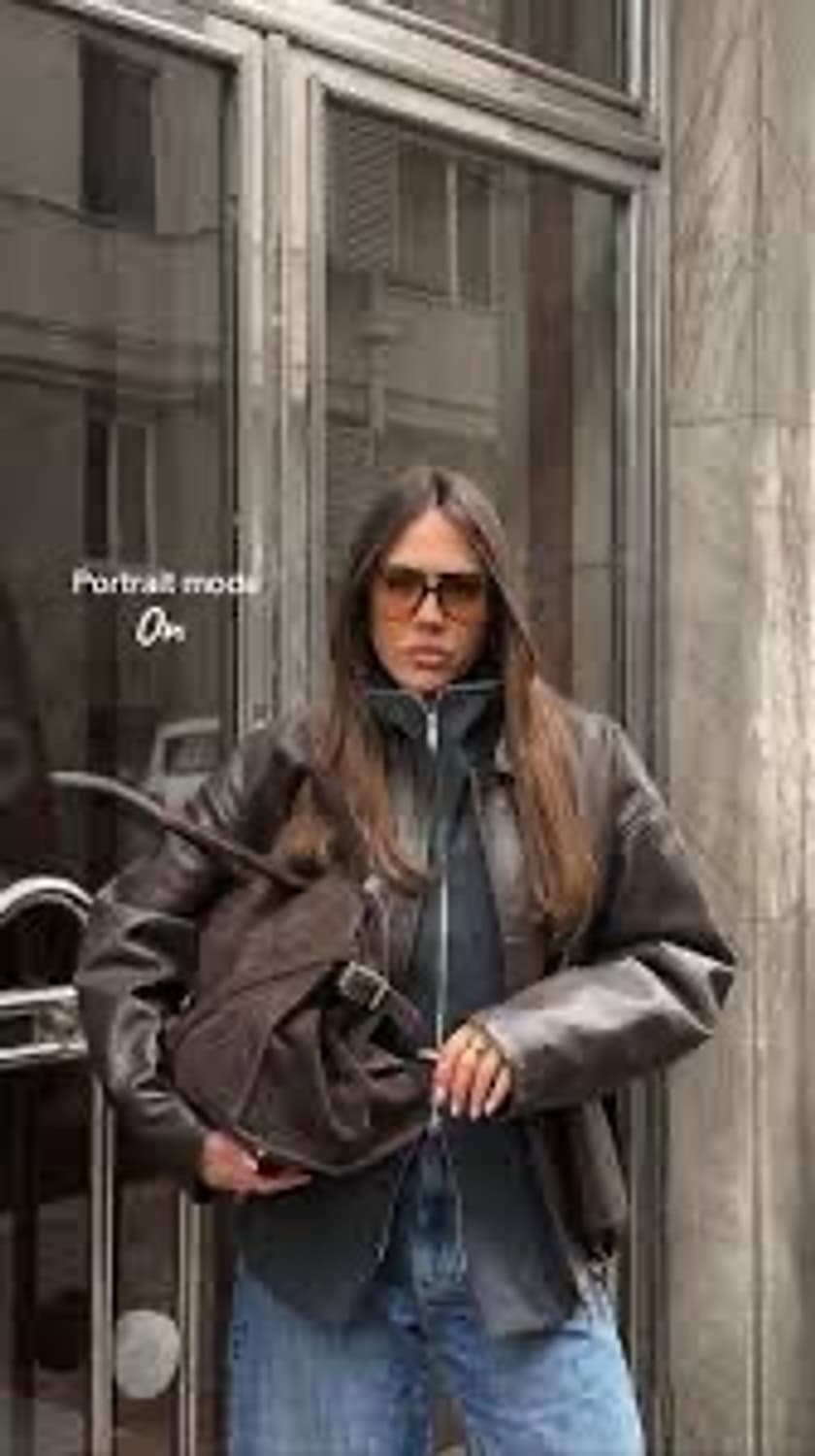 자라 페이크 레더 브라운 자켓 상품이미지8