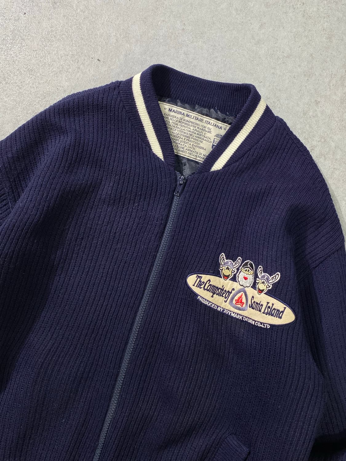 [L] Vintage 빈티지 산타 자수 디테일 니트 블루종 상품이미지4