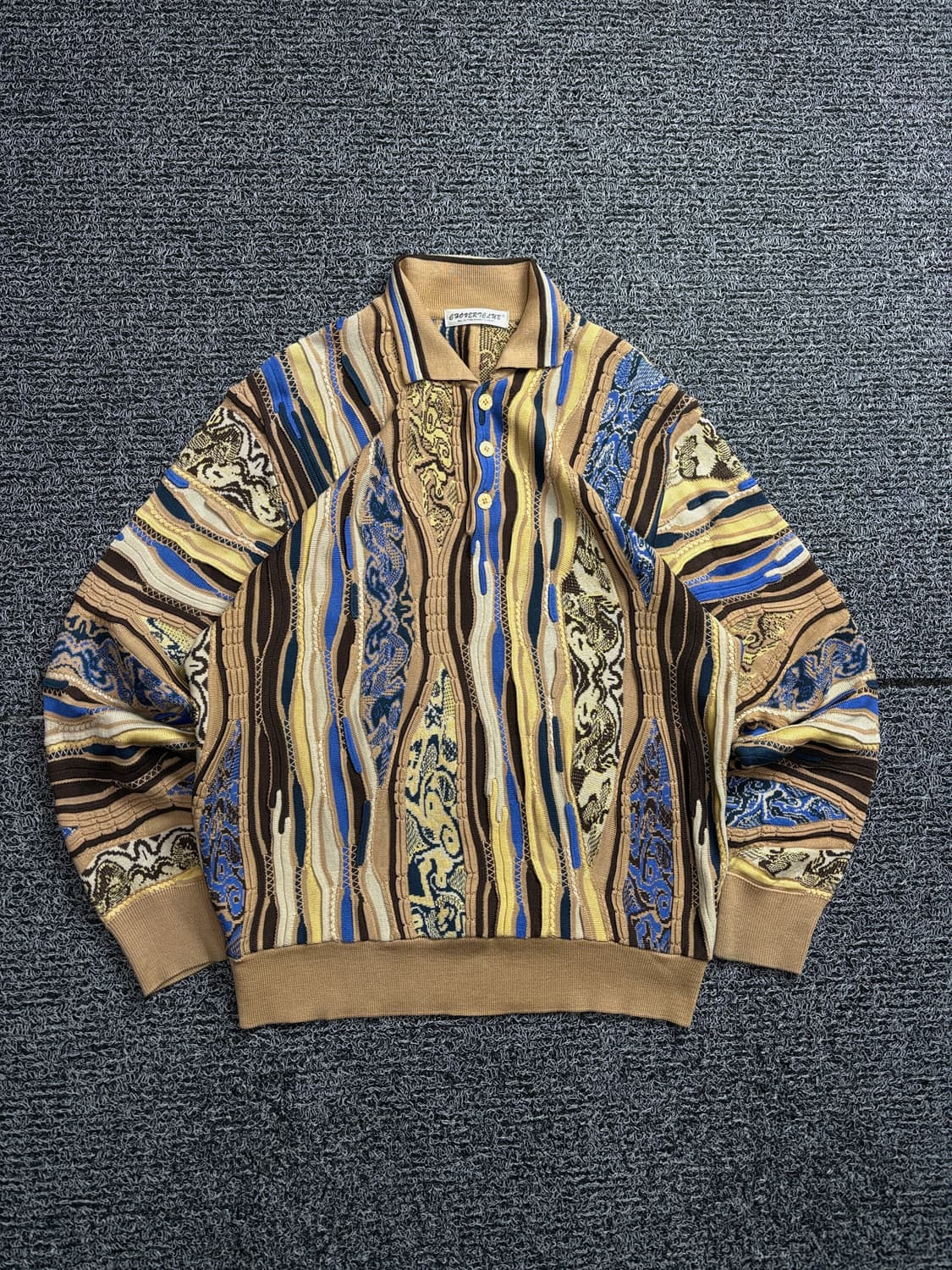 00s 아카이브 빈티지 케이블 패턴 카라넥 스웨터 2149 상품이미지2