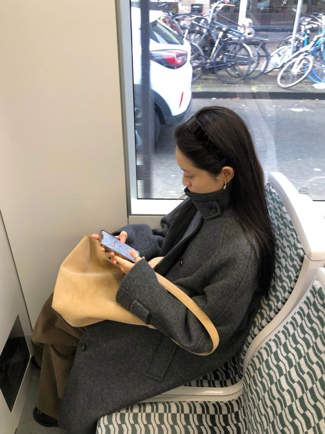 [르모어/미착용] 코듀로이 핀턱 슬랙스 카키 상품이미지6