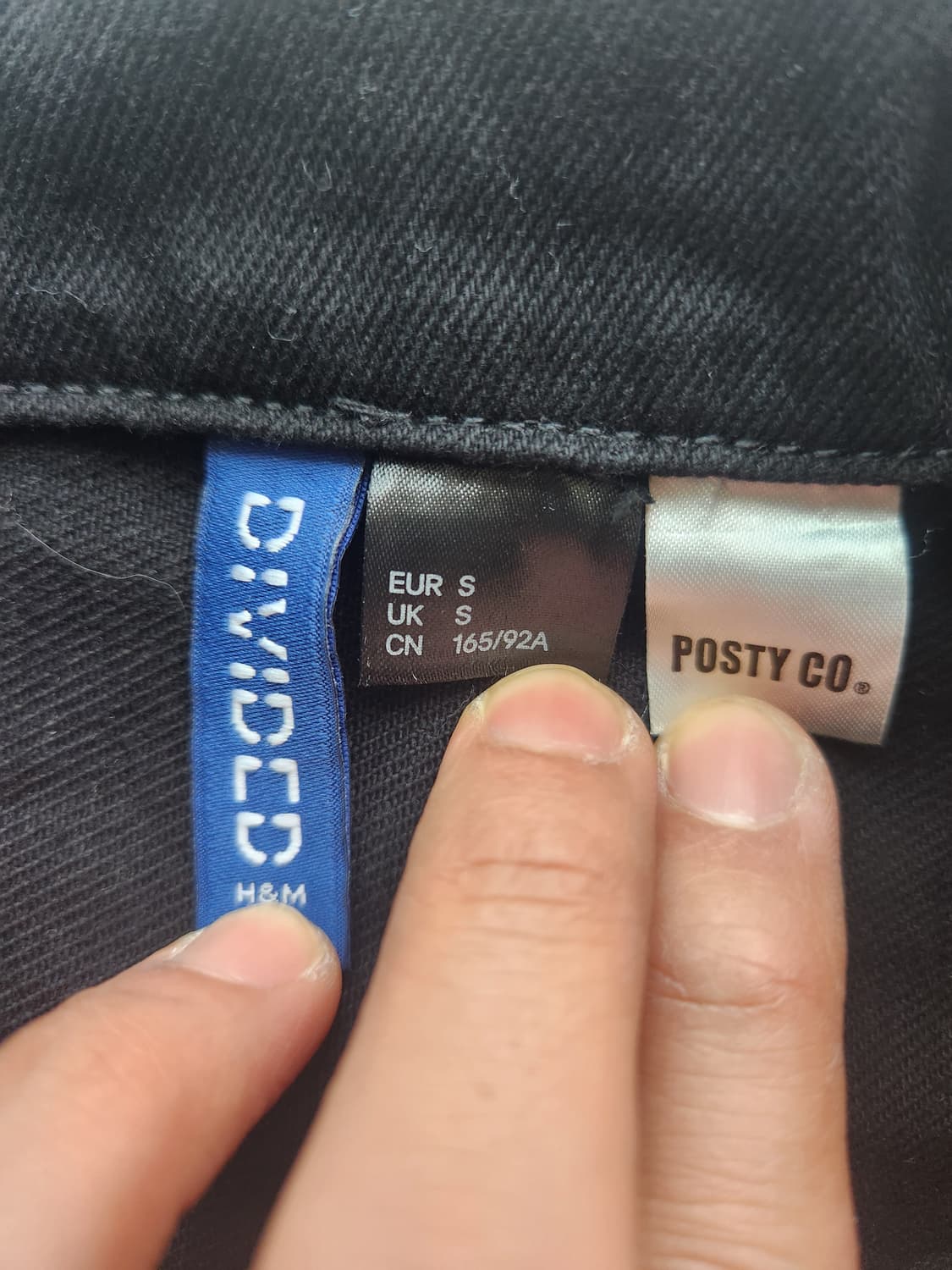 H&M x 포스트말론 블랙 데님 자켓 S 상품이미지3