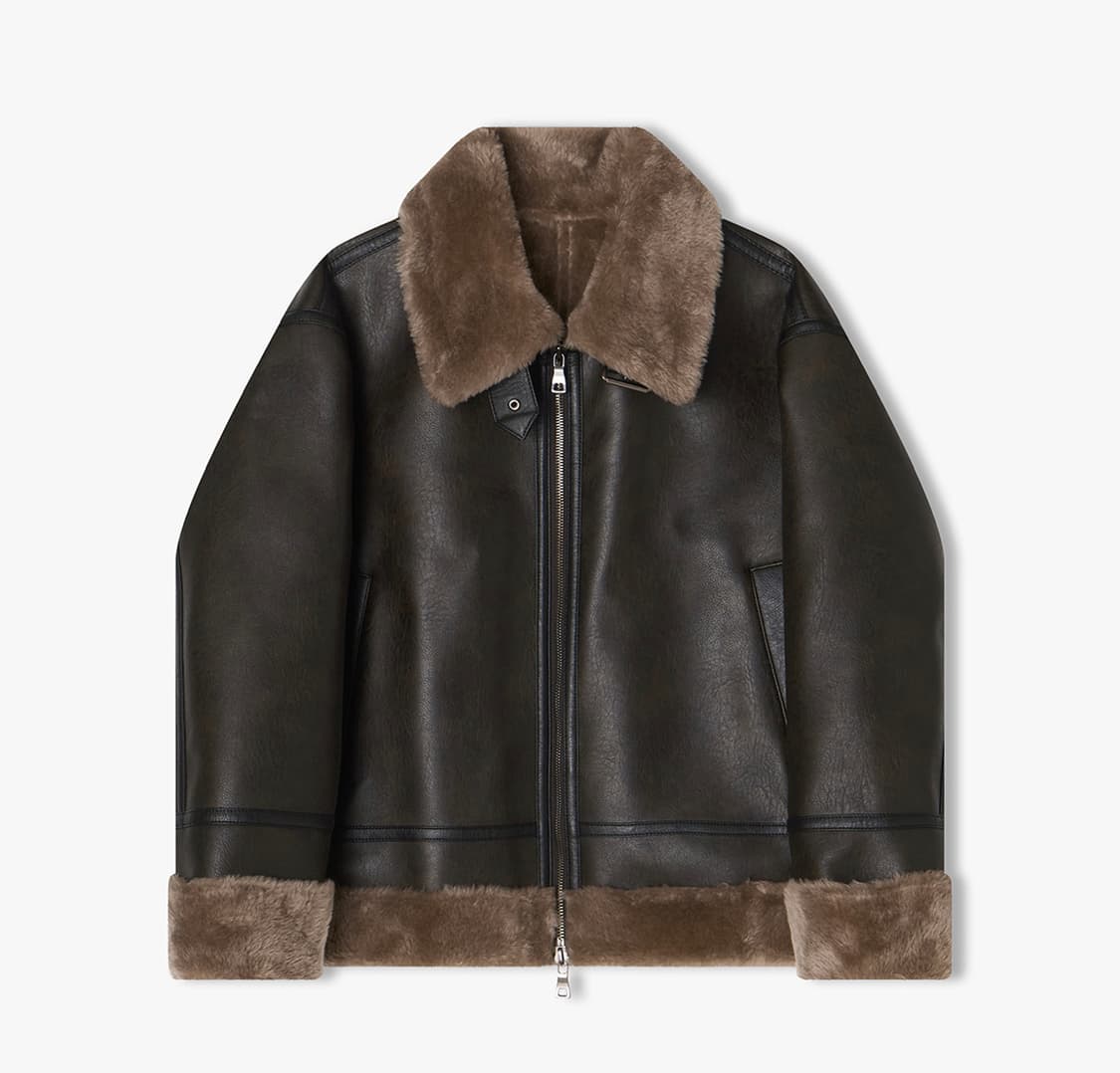 리버클래시24fw 무스탕 다크브라운 구매 상품이미지1