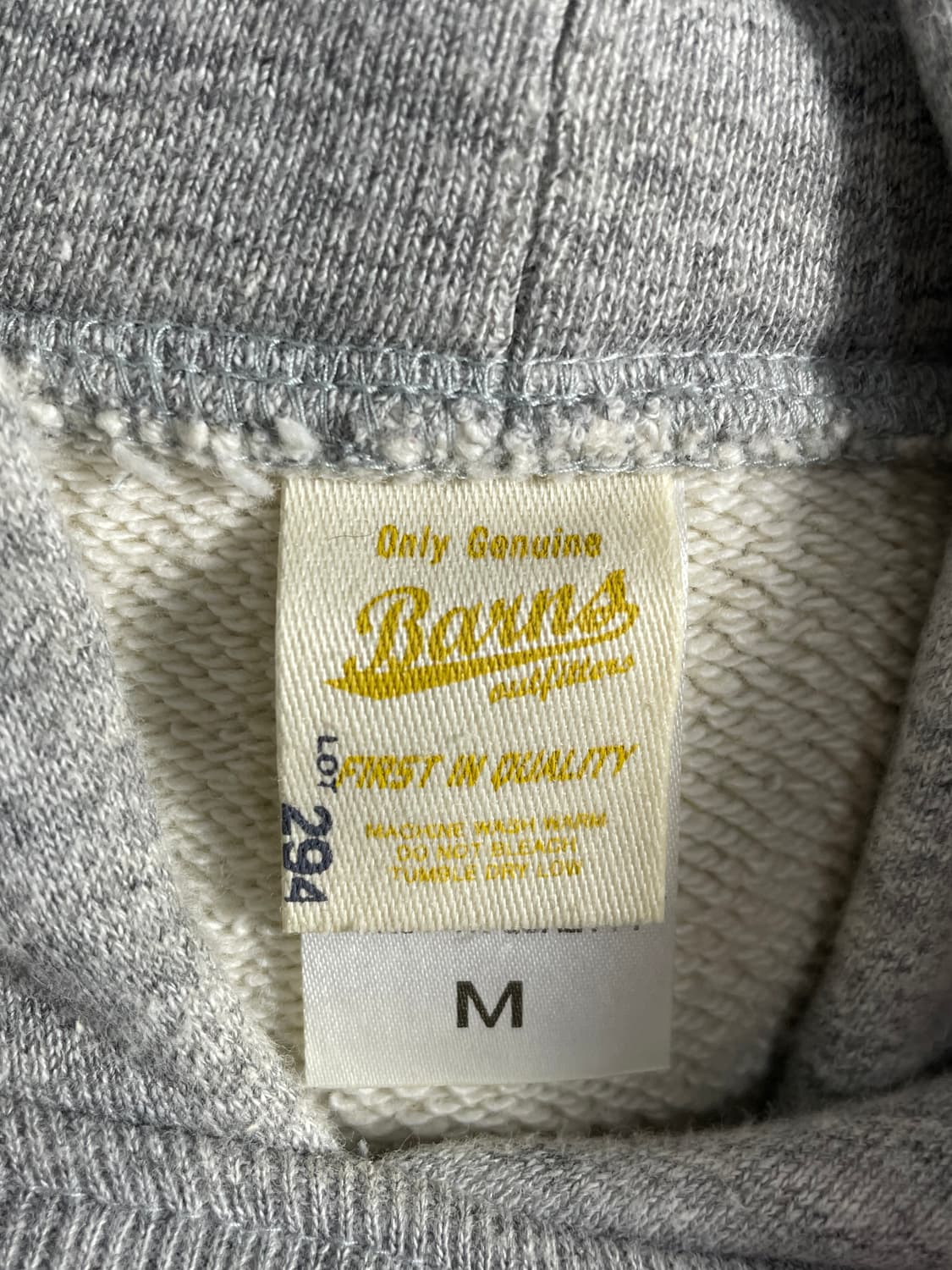 반즈 아웃피터스 회색 후드티 상품이미지2