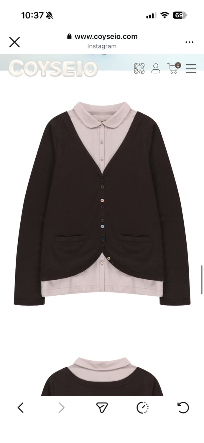 LAYERED SHIRT CARDIGAN BROWN  상품이미지1