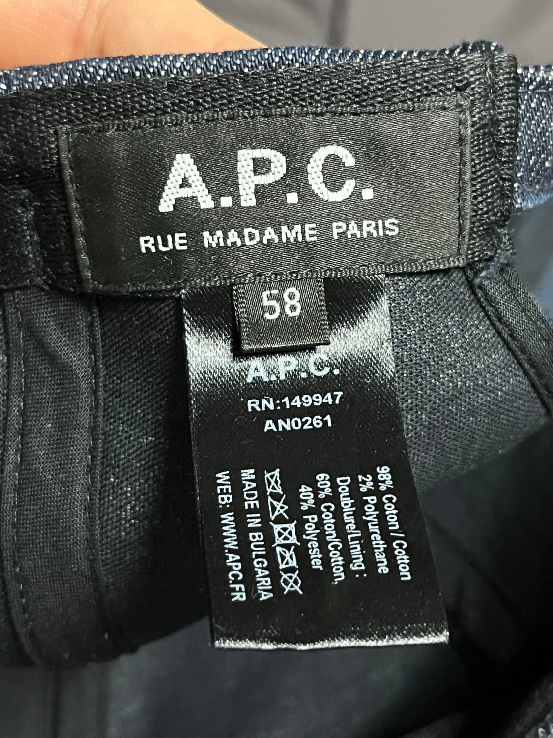 apc 데님모자 데님캡 모자 아페쎄 상품이미지4