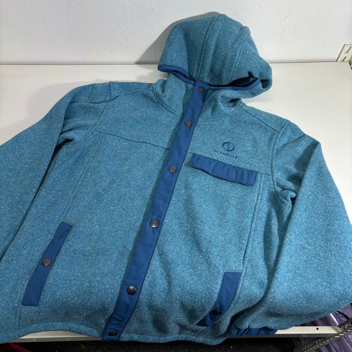 95 빈폴 아웃도어 블루 플리스 후드집업 상품이미지1