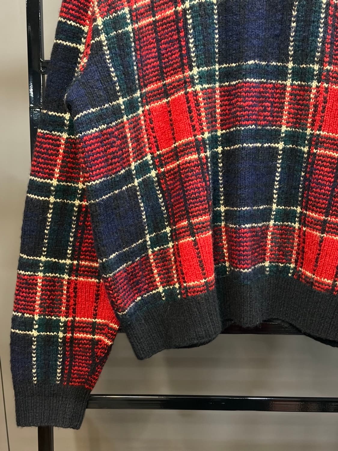 (XL) 폴로 핸드니트 메리노울 체크 니트 8.9 상품이미지4