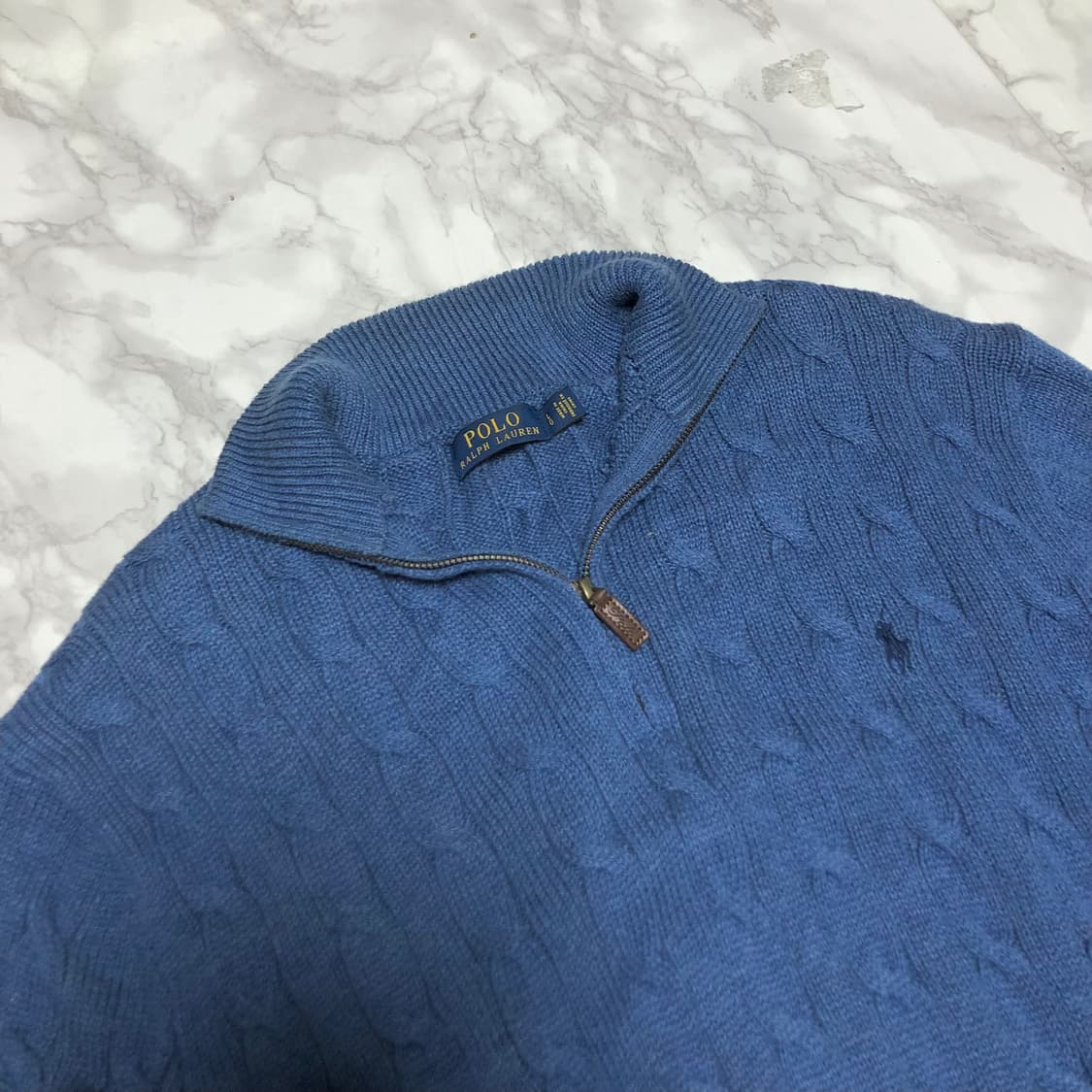 폴로 랄프로렌 반집업 니트 꾀배기 남성용 상품이미지2
