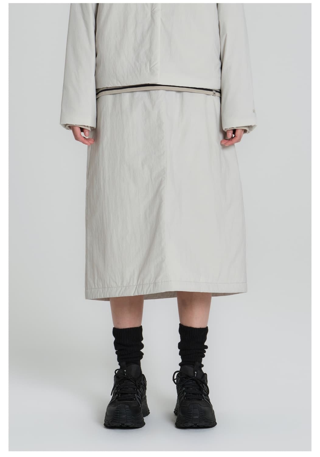 스노우픽 패딩 스커트 Light Beige 상품이미지1