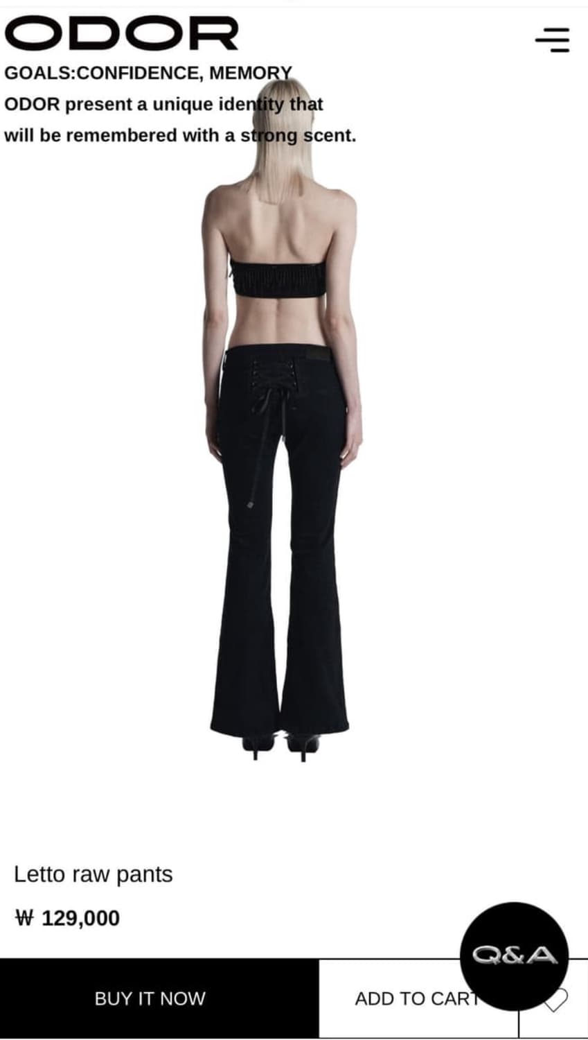 Odor letto raw pants 상품이미지1