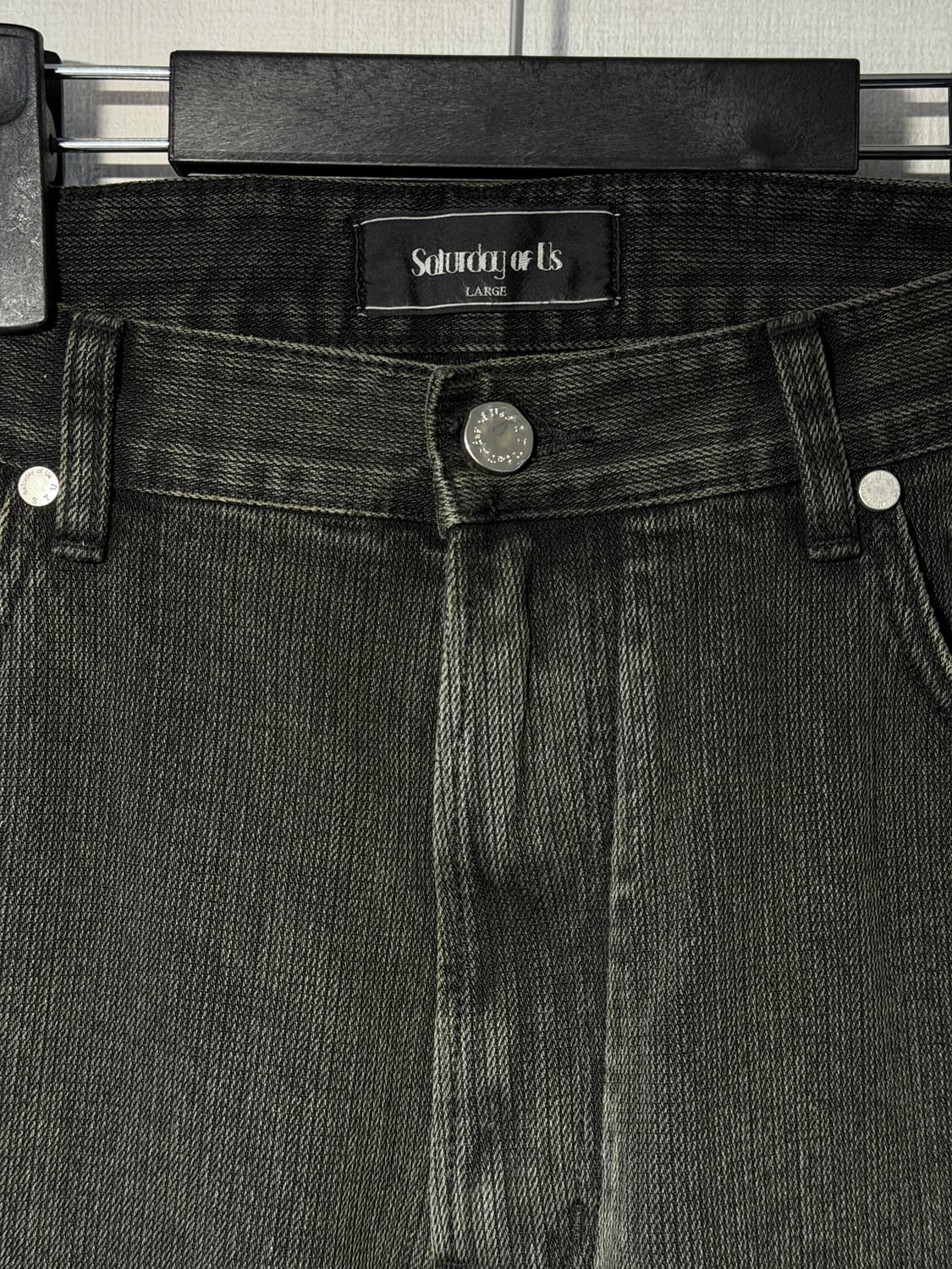 STU 스트레이트 데님 팬츠 그린 L사이즈 팝니다 상품이미지4