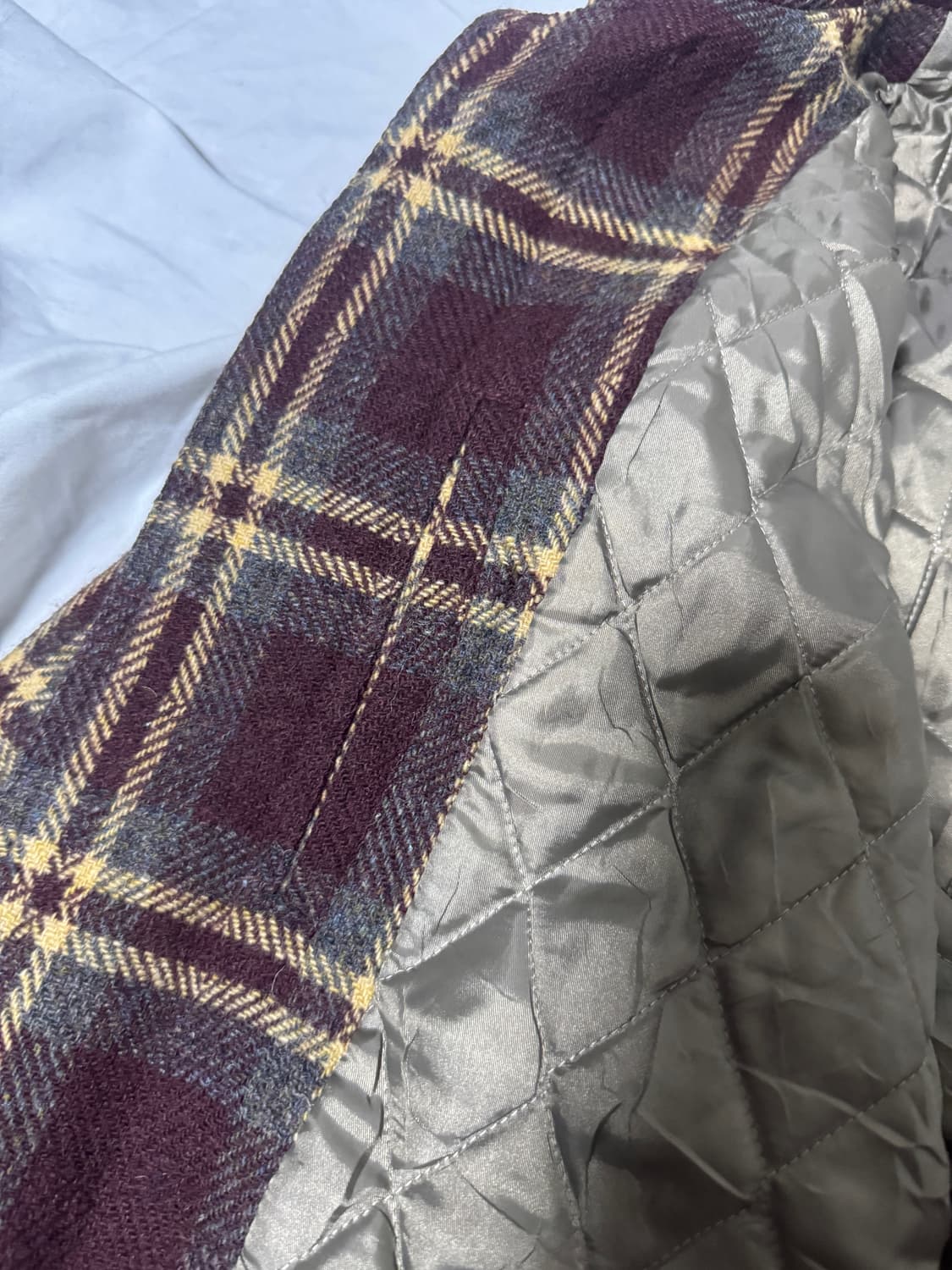 엘엘빈 울 체크 퀼팅 자켓 상품이미지6