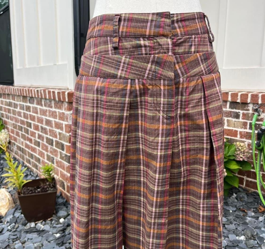 유럽 빈티지 체크 스커트 상품이미지1